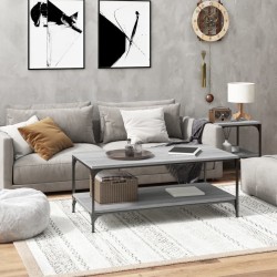 vidaXL Mesa de centro madera contrachapada gris Sonoma 80x50x40 cm
