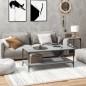 vidaXL Mesa de centro madera contrachapada gris Sonoma 80x50x40 cm