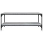 vidaXL Mesa de centro madera contrachapada gris Sonoma 80x50x40 cm