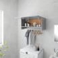 vidaXL Armario de madera contrachapada gris hormigón 70x32,5x35 cm vidaXL Armario de madera contrachapada gris hormigón 70x32,5x35 cm