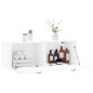 vidaXL Armario de pared madera de ingeniería blanco 100x36,5x35 cm vidaXL Armario de pared madera de ingeniería blanco 100x36,5x35 cm