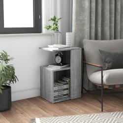 vidaXL Mesa auxiliar madera contrachapada gris Sonoma 36x30x56 cm