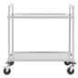 vidaXL Carrito de cocina de 2 alturas acero inoxidable 96,5x55x90 cm vidaXL Carrito de cocina de 2 alturas acero inoxidable 96,5x55x90 cm