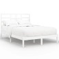 vidaXL Estructura de cama madera maciza King Size blanca 150x200 cm vidaXL Estructura de cama madera maciza King Size blanca 150x200 cm