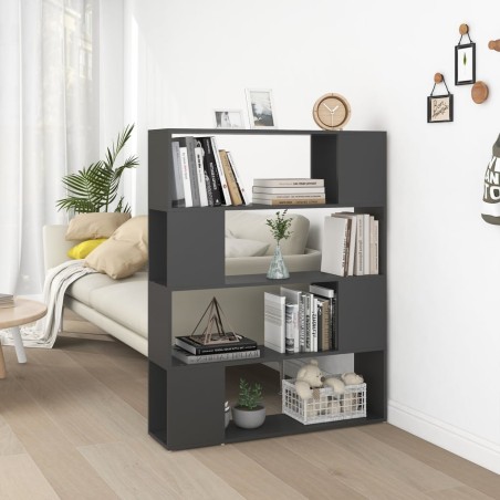 vidaXL Estantería divisor de espacios gris 100x24x124 cm