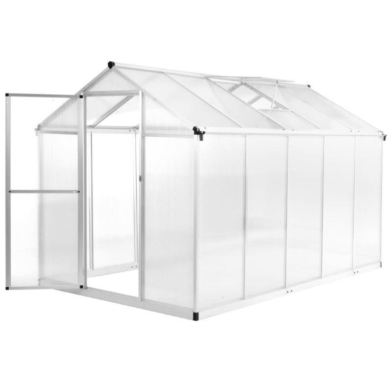 vidaXL Invernadero de aluminio 302x190x195 cm 11,19 m³