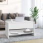 vidaXL Mesa de centro madera contrachapada blanca 80x50x40 cm vidaXL Mesa de centro madera contrachapada blanca 80x50x40 cm