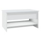 vidaXL Mesa de centro madera contrachapada blanca 80x50x40 cm vidaXL Mesa de centro madera contrachapada blanca 80x50x40 cm
