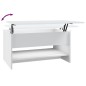 vidaXL Mesa de centro madera contrachapada blanca 80x50x40 cm vidaXL Mesa de centro madera contrachapada blanca 80x50x40 cm