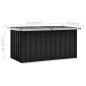 vidaXL Caja de almacenaje para jardín gris antracita 129x67x65 cm vidaXL Caja de almacenaje para jardín gris antracita 129x67x65 cm
