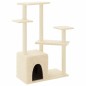 vidaXL Rascador para gatos con postes de sisal color crema 107,5 cm vidaXL Rascador para gatos con postes de sisal color crema 107,5 cm