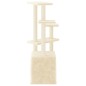 vidaXL Rascador para gatos con postes de sisal color crema 107,5 cm vidaXL Rascador para gatos con postes de sisal color crema 107,5 cm