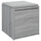 vidaXL Cajón taburete madera contrachapada gris Sonoma 40,5x40x40 cm vidaXL Cajón taburete madera contrachapada gris Sonoma 40,5x40x40 cm
