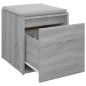 vidaXL Cajón taburete madera contrachapada gris Sonoma 40,5x40x40 cm vidaXL Cajón taburete madera contrachapada gris Sonoma 40,5x40x40 cm