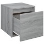 vidaXL Cajón taburete madera contrachapada gris Sonoma 40,5x40x40 cm vidaXL Cajón taburete madera contrachapada gris Sonoma 40,5x40x40 cm