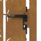 vidaXL Puerta de jardín acero corten diseño bambú 105x180 cm