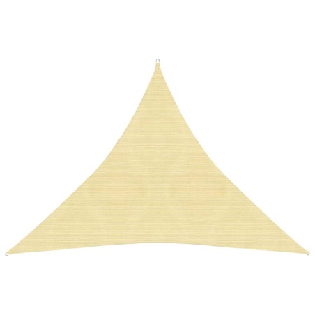 vidaXL Toldo de vela HDPE beige 160 g/m² 4,5x4,5x4,5 m