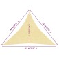 vidaXL Toldo de vela HDPE beige 160 g/m² 4,5x4,5x4,5 m vidaXL Toldo de vela HDPE beige 160 g/m² 4,5x4,5x4,5 m