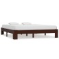 vidaXL Estructura de cama madera maciza pino marrón oscuro 160x200 cm vidaXL Estructura de cama madera maciza pino marrón oscuro 160x200 cm