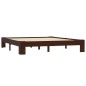 vidaXL Estructura de cama madera maciza pino marrón oscuro 160x200 cm vidaXL Estructura de cama madera maciza pino marrón oscuro 160x200 cm