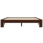 vidaXL Estructura de cama madera maciza pino marrón oscuro 160x200 cm vidaXL Estructura de cama madera maciza pino marrón oscuro 160x200 cm