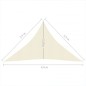 vidaXL Toldo de vela crema HDPE 160 g/m² 3,5x3,5x4,9 m
