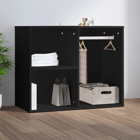 vidaXL Mueble de vestidor madera de ingeniería negro 80x40x65 cm