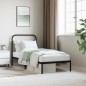 vidaXL Estructura de cama con cabecero metal negro 90x190 cm