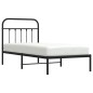 vidaXL Estructura de cama con cabecero metal negro 90x190 cm