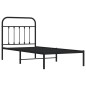 vidaXL Estructura de cama con cabecero metal negro 90x190 cm