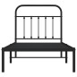 vidaXL Estructura de cama con cabecero metal negro 90x190 cm