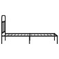 vidaXL Estructura de cama con cabecero metal negro 90x190 cm
