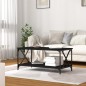vidaXL Mesa de centro madera contrachapada y hierro negro 100x50x45 cm vidaXL Mesa de centro madera contrachapada y hierro negro 100x50x45 cm