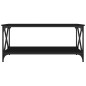 vidaXL Mesa de centro madera contrachapada y hierro negro 100x50x45 cm vidaXL Mesa de centro madera contrachapada y hierro negro 100x50x45 cm
