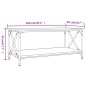vidaXL Mesa de centro madera contrachapada y hierro negro 100x50x45 cm vidaXL Mesa de centro madera contrachapada y hierro negro 100x50x45 cm