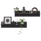 vidaXL Estante de pared 2 uds madera contrachapada gris 80x11,5x18 cm vidaXL Estante de pared 2 uds madera contrachapada gris 80x11,5x18 cm