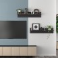 vidaXL Estante de pared 2 uds madera contrachapada gris 80x11,5x18 cm vidaXL Estante de pared 2 uds madera contrachapada gris 80x11,5x18 cm