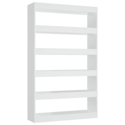 vidaXL Estantería de libros/divisor de espacios blanco 100x30x166 cm