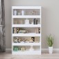 vidaXL Estantería de libros/divisor de espacios blanco 100x30x166 cm