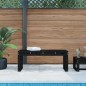vidaXL Banco de jardín madera maciza de pino negro 110x38x45 cm vidaXL Banco de jardín madera maciza de pino negro 110x38x45 cm