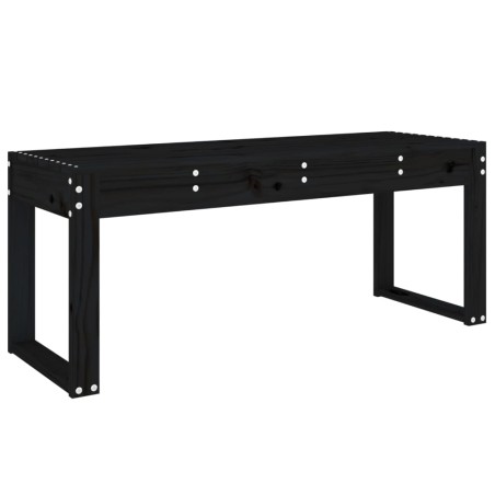 vidaXL Banco de jardín madera maciza de pino negro 110x38x45 cm