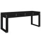 vidaXL Banco de jardín madera maciza de pino negro 110x38x45 cm vidaXL Banco de jardín madera maciza de pino negro 110x38x45 cm