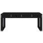 vidaXL Banco de jardín madera maciza de pino negro 110x38x45 cm vidaXL Banco de jardín madera maciza de pino negro 110x38x45 cm