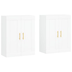 vidaXL Armarios de pared 2 uds madera de ingeniería blanco