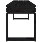 vidaXL Banco de jardín madera maciza de pino negro 110x38x45 cm vidaXL Banco de jardín madera maciza de pino negro 110x38x45 cm