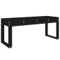 vidaXL Banco de jardín madera maciza de pino negro 110x38x45 cm vidaXL Banco de jardín madera maciza de pino negro 110x38x45 cm