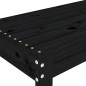 vidaXL Banco de jardín madera maciza de pino negro 110x38x45 cm vidaXL Banco de jardín madera maciza de pino negro 110x38x45 cm