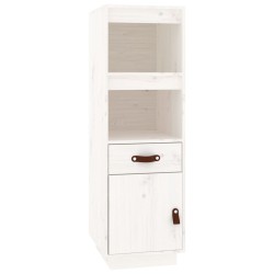 vidaXL Aparador alto madera maciza de pino blanco 34x40x108,5 cm