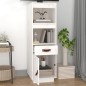 vidaXL Aparador alto madera maciza de pino blanco 34x40x108,5 cm