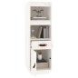 vidaXL Aparador alto madera maciza de pino blanco 34x40x108,5 cm